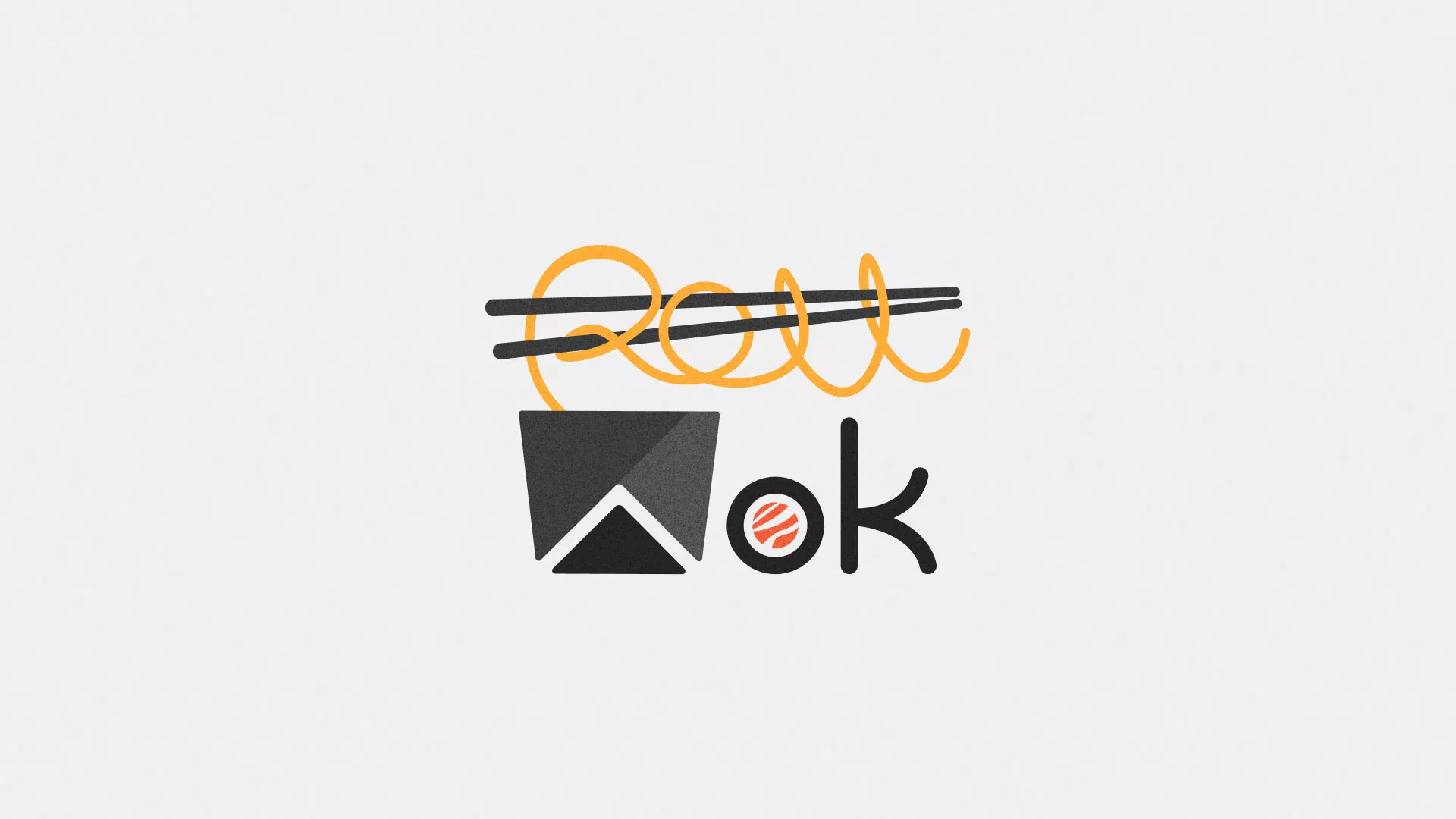 Разработка логотипа суши-бара «Roll Wok Club» в Николаевске